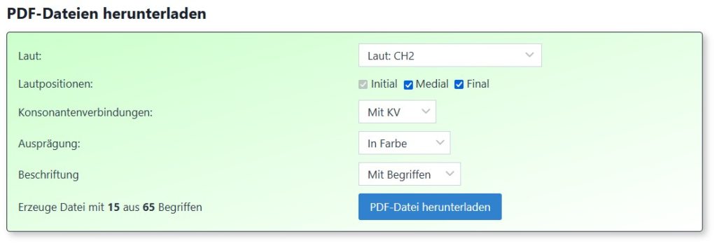 Auswahl für LogoWeb