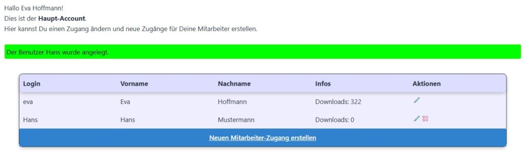 Zugang für LogoWeb erstellen